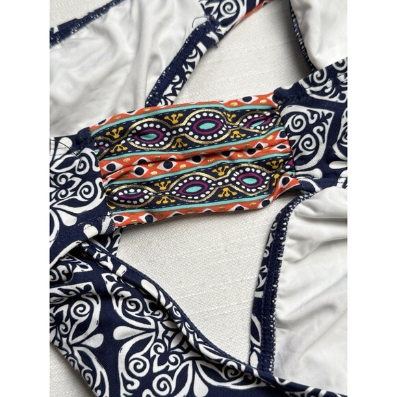 La Blanca Mandala Dream Side Shirred Hipster Swim Bottom In Indigo Sz 14 New - Picture 7 of 8